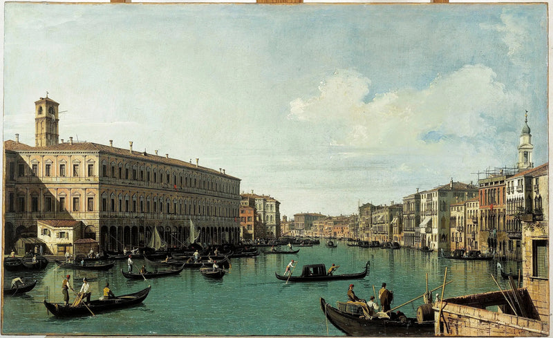 De Grote Gracht bij de Rialtobrug - Canaletto