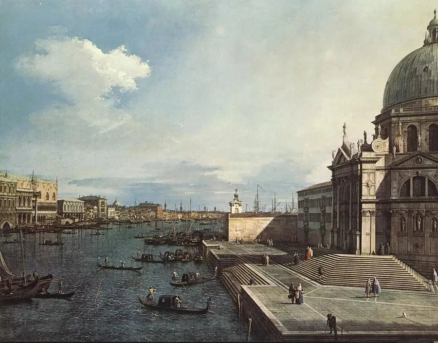 De Grote Gracht vanaf de Salute-kerk - Canaletto

Source:
Le Grand Canal depuis l'église de la Salute - Canaletto