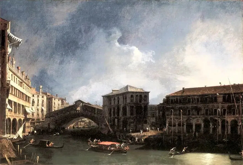De Grote Gracht bij de Rialtobrug - Canaletto