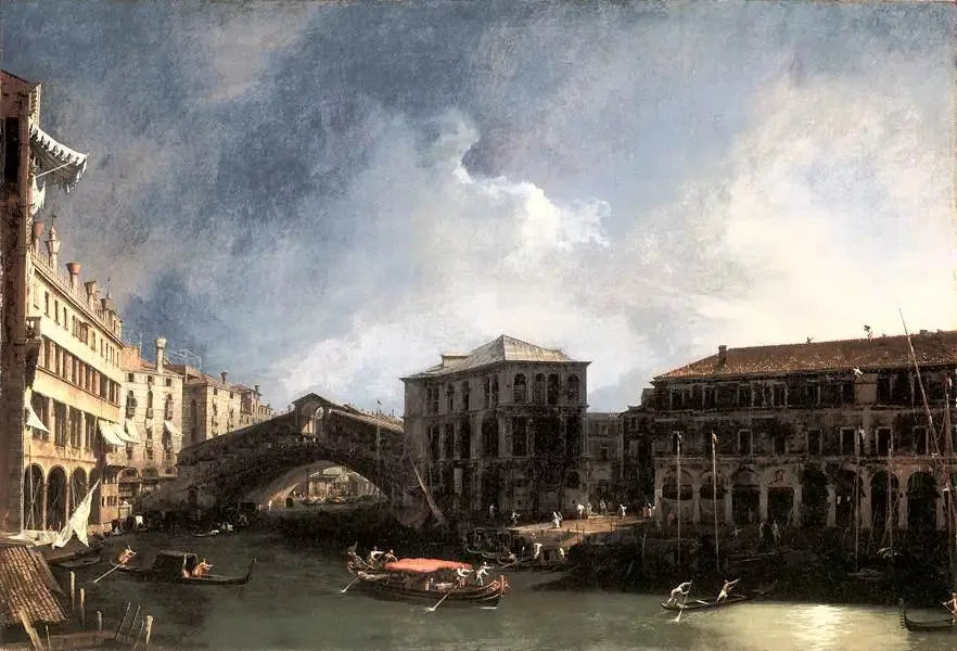 De Grote Gracht bij de Rialtobrug - Canaletto