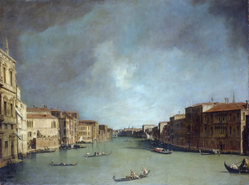 Het Grote Kanaal, richting het Palazzo Balbi - Canaletto