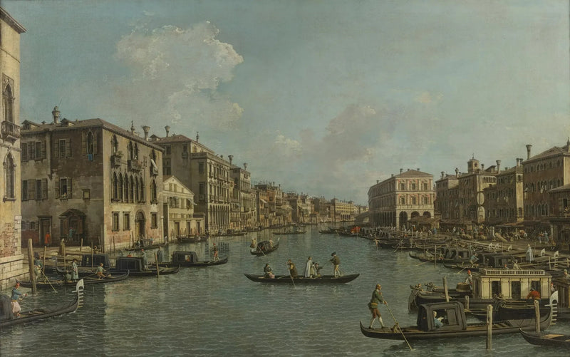 De Grote Gracht gezien vanuit het zuidwesten richting de Rialtobrug - Canaletto

Source:
Le Grand Canal vu au sud-ouest vers le pont du Rialto - Canaletto