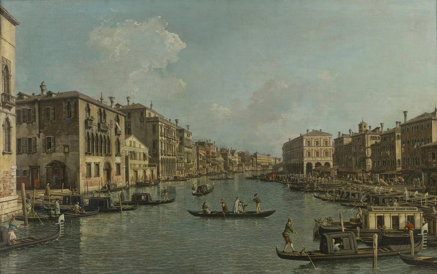 De Grote Gracht gezien vanuit het zuidwesten richting de Rialtobrug - Canaletto

Source:
Le Grand Canal vu au sud-ouest vers le pont du Rialto - Canaletto