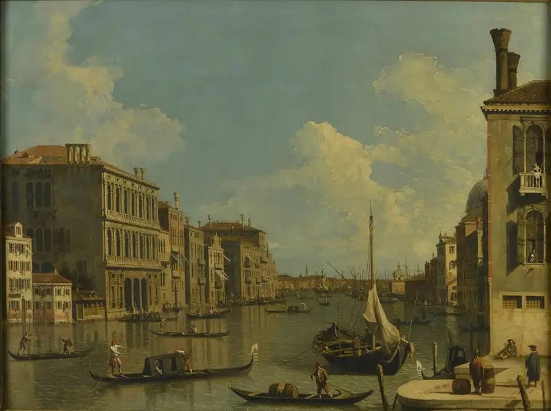 Het Grote Kanaal, gezien naar het oosten vanaf S. Vio - Canaletto