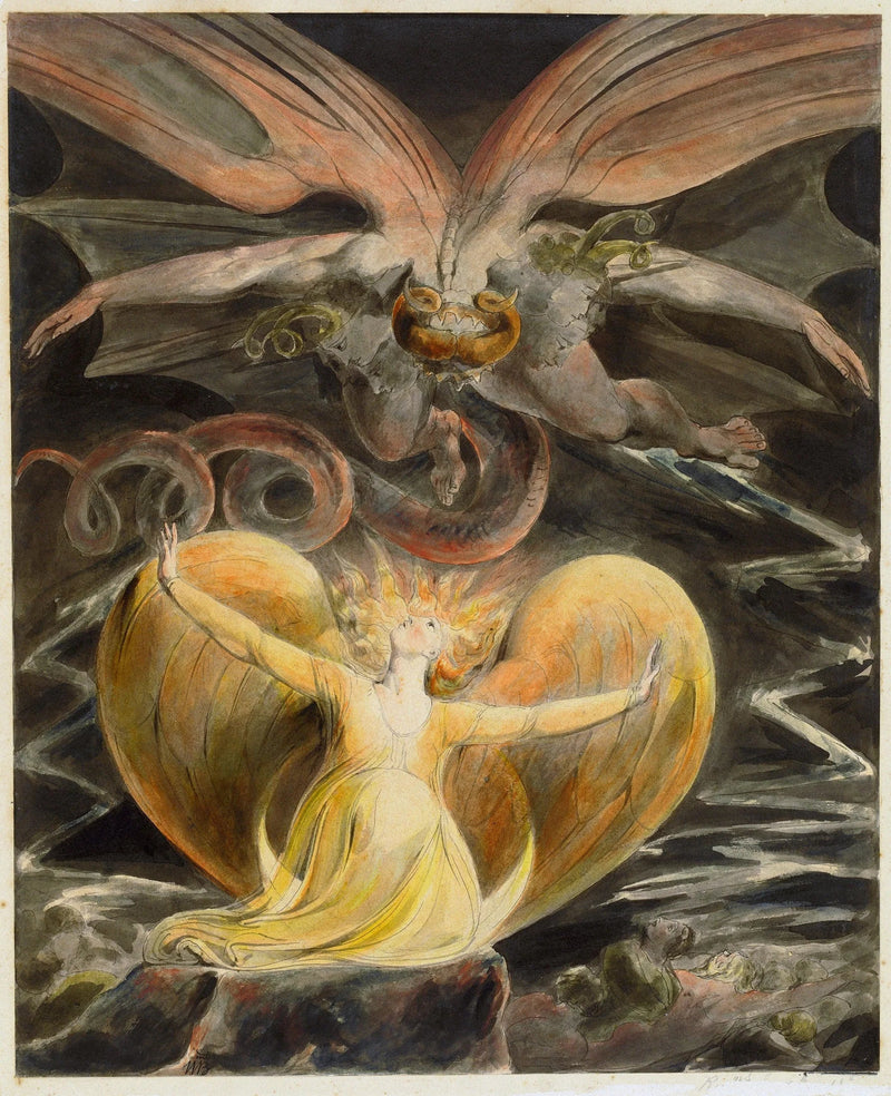 De grote Rode Draak en de Vrouw gekleed in de zon - William Blake