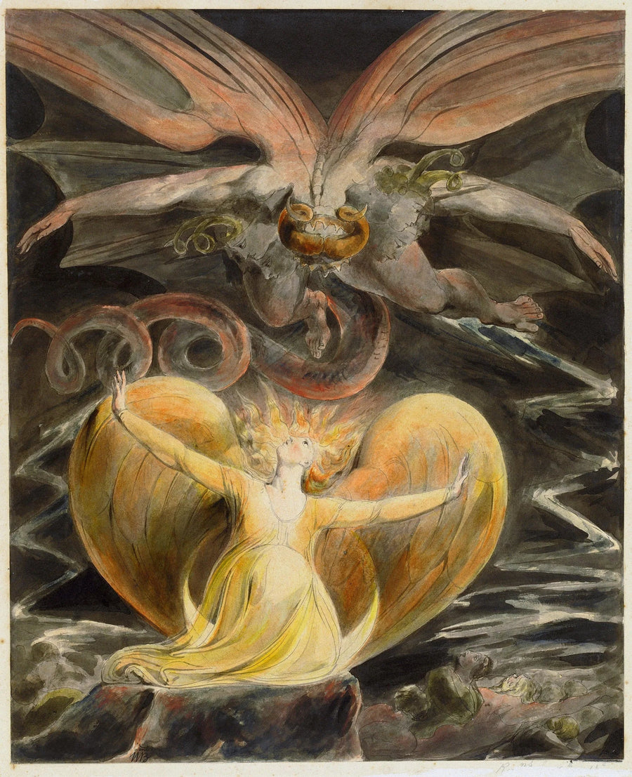 De grote Rode Draak en de Vrouw gekleed in de zon - William Blake