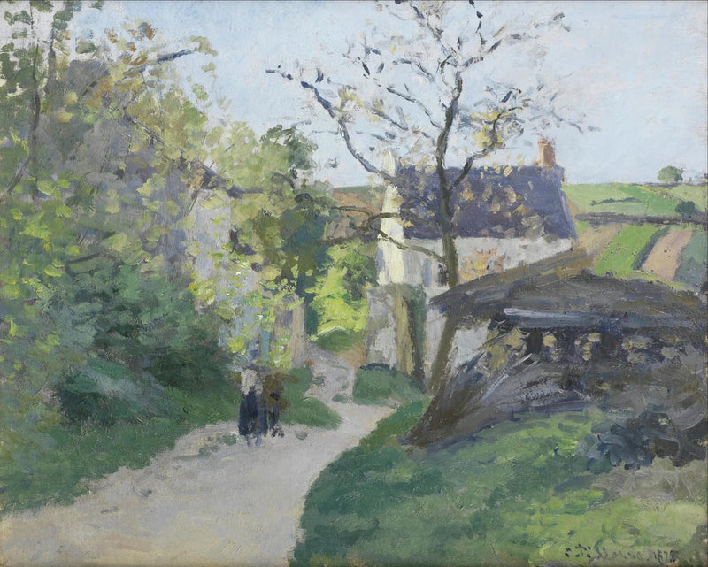 De Grote Notenboom, het huis Rondest, Pontoise - Camille Pissarro