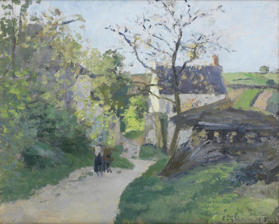 De Grote Notenboom, het huis Rondest, Pontoise - Camille Pissarro