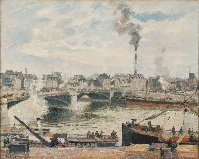 De Grote Brug, Rouen (De Grote Brug, Rouen) - Camille Pissarro