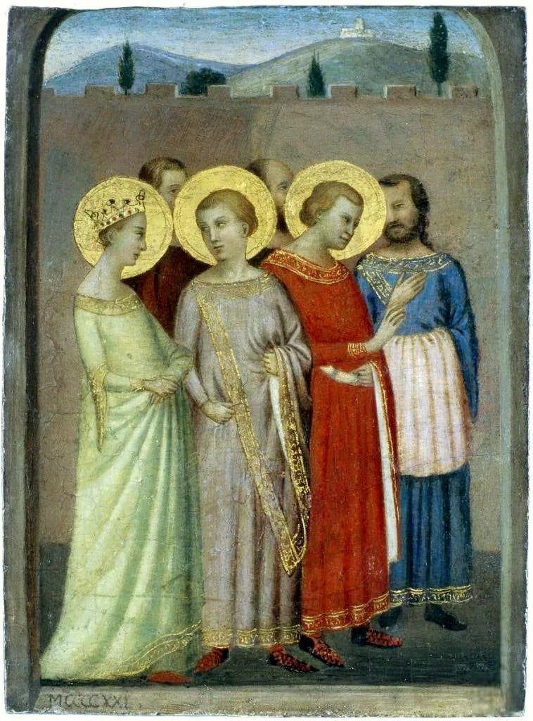 De groep heiligen. - Bernardo Daddi