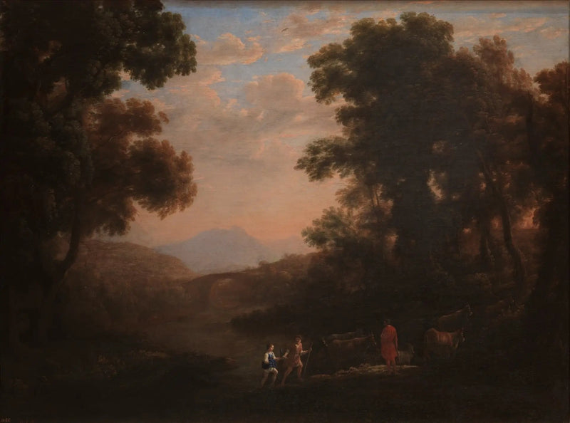 De oever van een rivier - Claude Lorrain