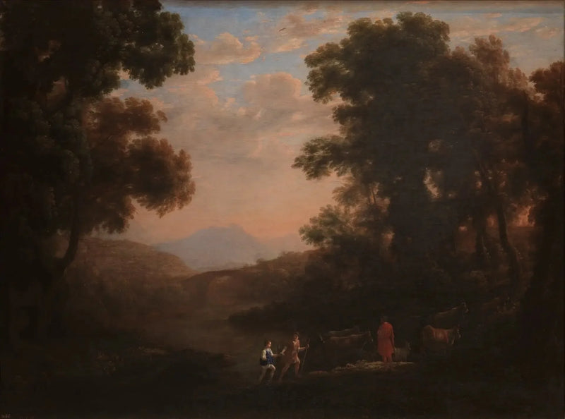 De oever van een rivier - Claude Lorrain