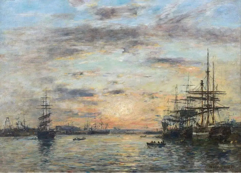 Le Havre. Het bassin de l'Eure - Eugène Boudin