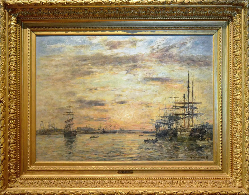 Le Havre. Het bassin de l'Eure - Eugène Boudin