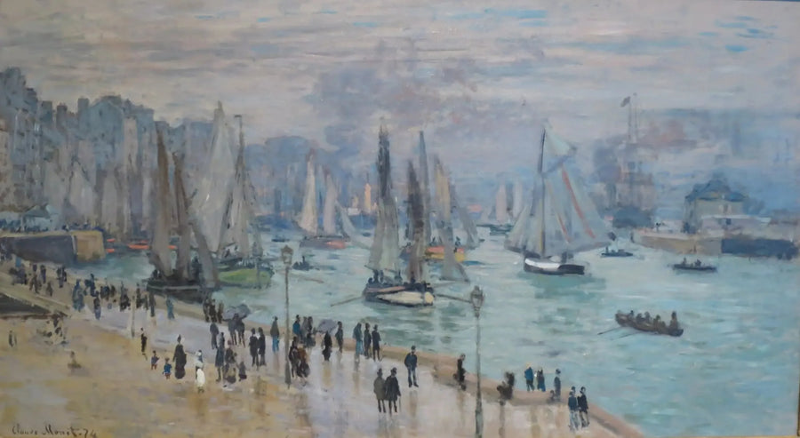 Le Havre, vissersboten die de haven uitvaren - Claude Monet