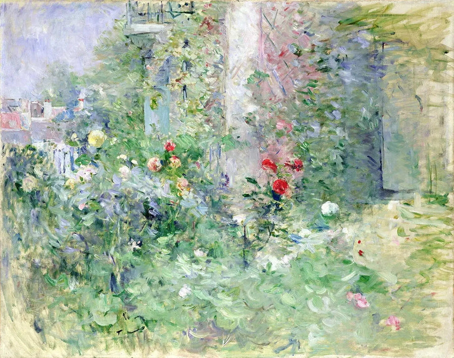 De tuin in Bougival - Berthe Morisot