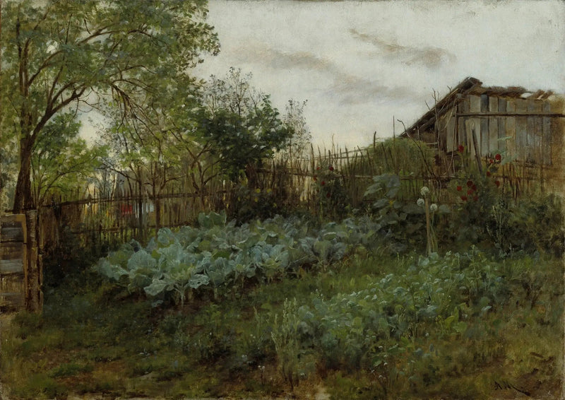 De achtertuin - Adolph von Menzel