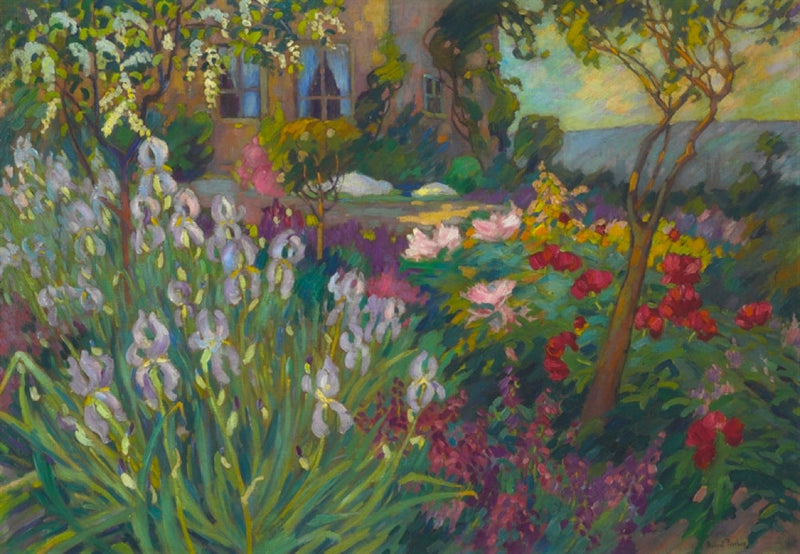 De tuin met irissen - Robert Antoine Pinchon