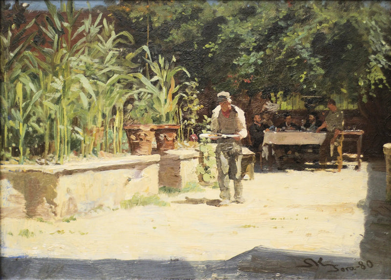 De tuin van het Albergo del Liri in Sora, de Abruzzen - Peder Severin Krøyer