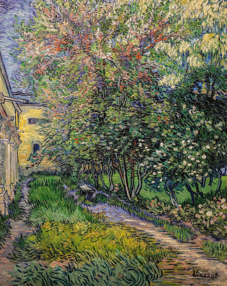De tuin van het gesticht van Saint-Rémy - Vincent van Gogh