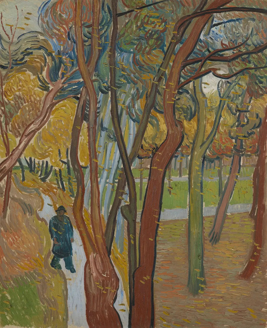 De tuin van het Sint-Paulusziekenhuis (« De vallende bladeren ») - Vincent van Gogh