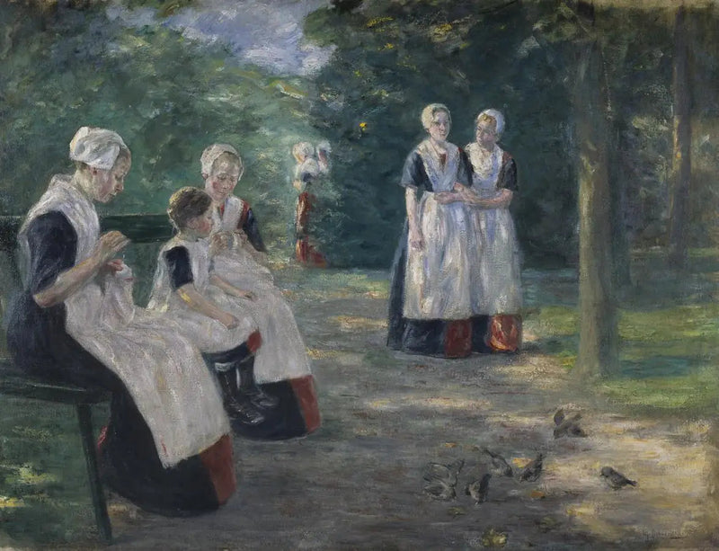 De Tuin van het Gemeentelijke Weeshuis van de Stad Amsterdam - Max Liebermann