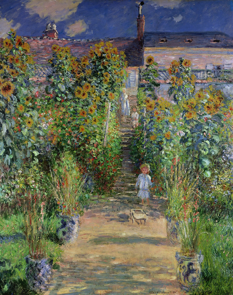 De tuin van Monet in Vétheuil - Claude Monet