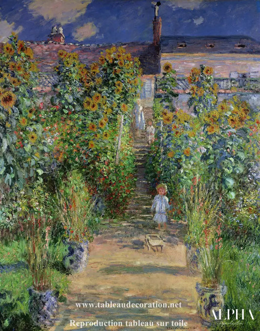 Le Jardin de Monet à Vétheuil - Claude Monet - Reproductions de tableaux et peintures haut de gamme