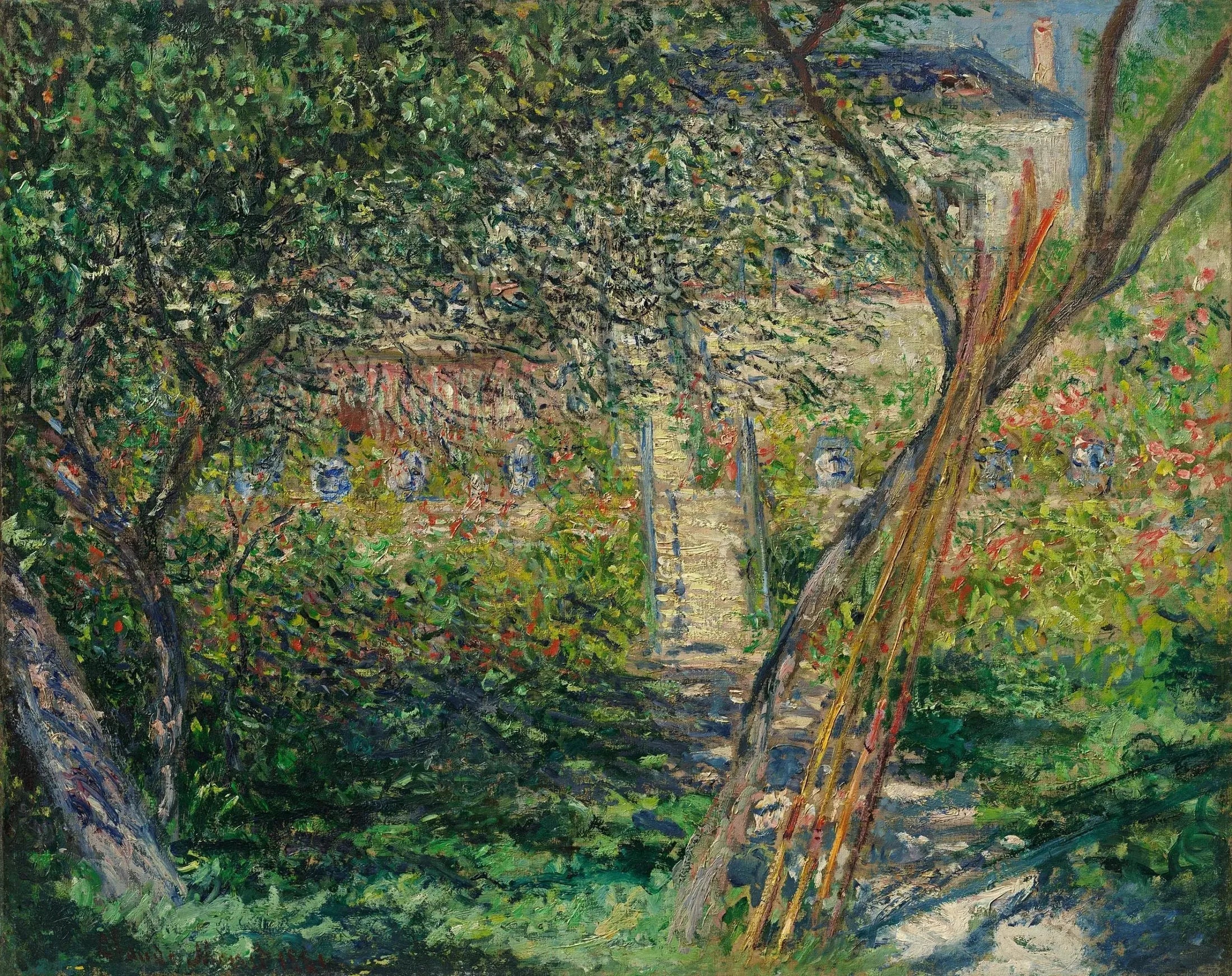 Le jardin de Vétheuil - Claude Monet image 1 reproduction artisanale de tableau