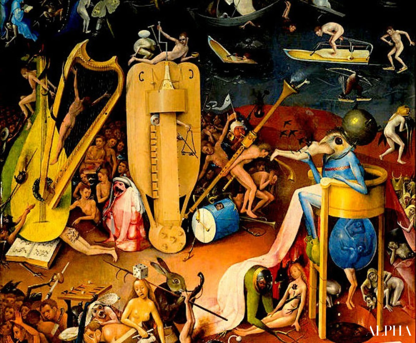 Le jardin des délices terrestres (l'enfer) 3  - Jérôme Bosch - Reproductions de tableaux et peintures haut de gamme