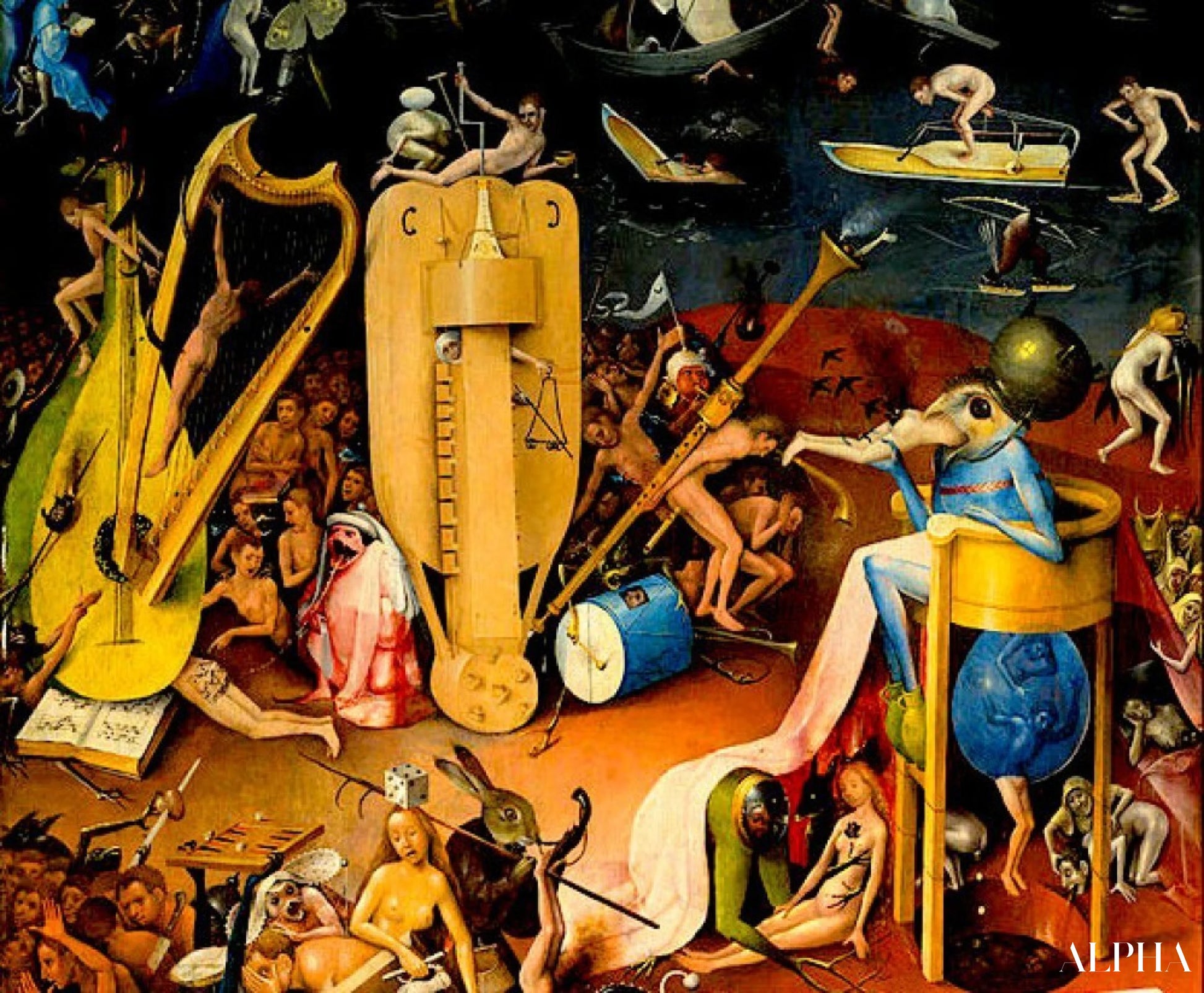 Le jardin des délices terrestres (l'enfer) 3  - Jérôme Bosch - Reproductions de tableaux et peintures haut de gamme