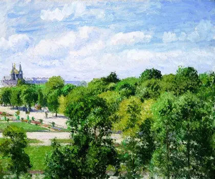 De Tuilerieën, zomer - Camille Pissarro