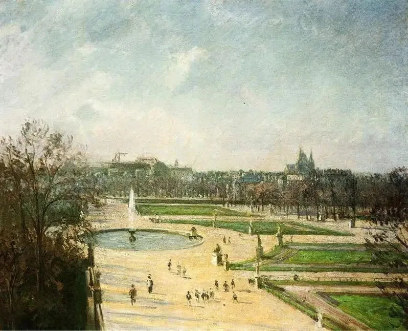 De Tuilerieën, ochtend, zon - Camille Pissarro