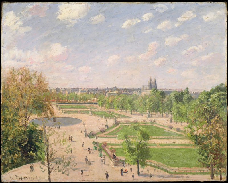 De Tuilerieën in de Lenteochtend - Camille Pissarro
