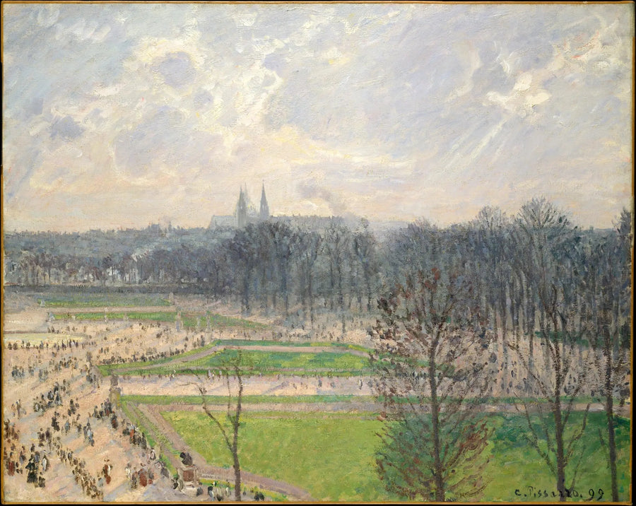 De Tuilerieën in de wintermiddag - Camille Pissarro