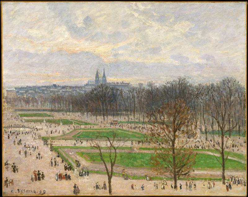 De Tuilerieën in de wintermiddag - Camille Pissarro