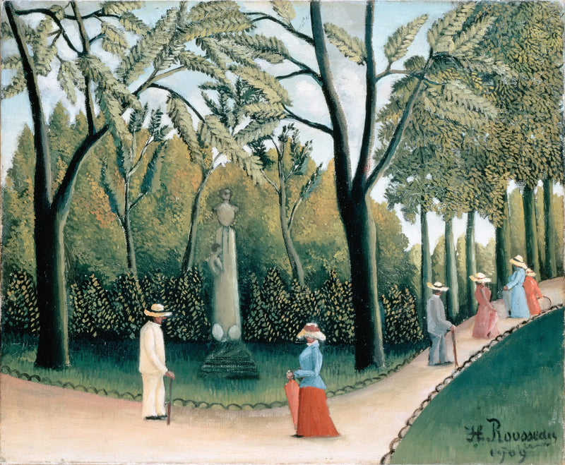 Het Luxemburgse Tuin. Monument voor Chopin - Henri Rousseau