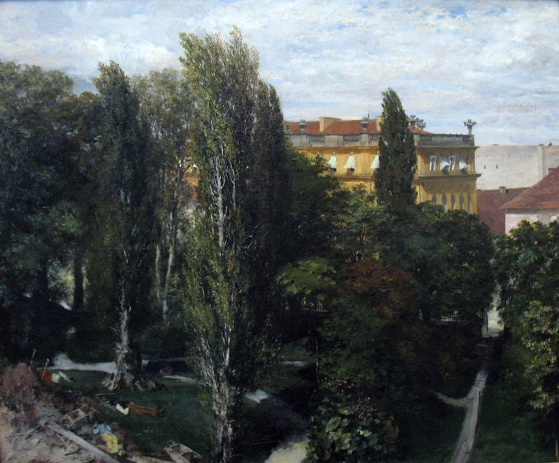 De tuin van het paleis van prins Albert - Adolph von Menzel