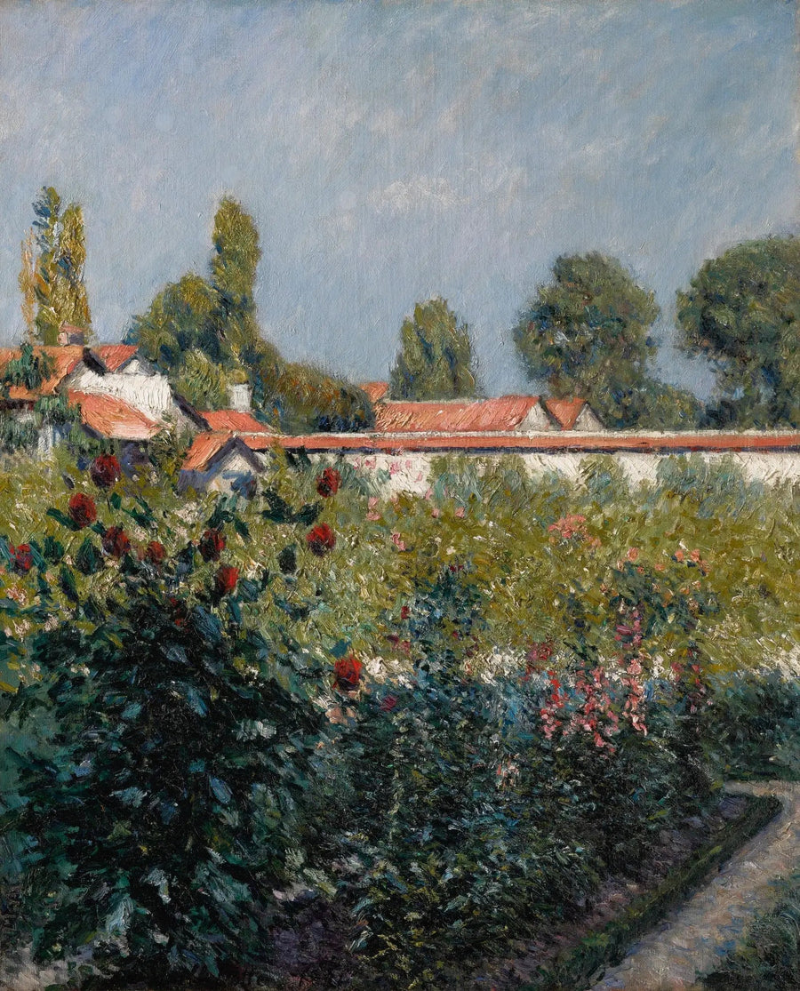 De Tuin van Petit Gennevilliers, de roze daken - Gustave Caillebotte