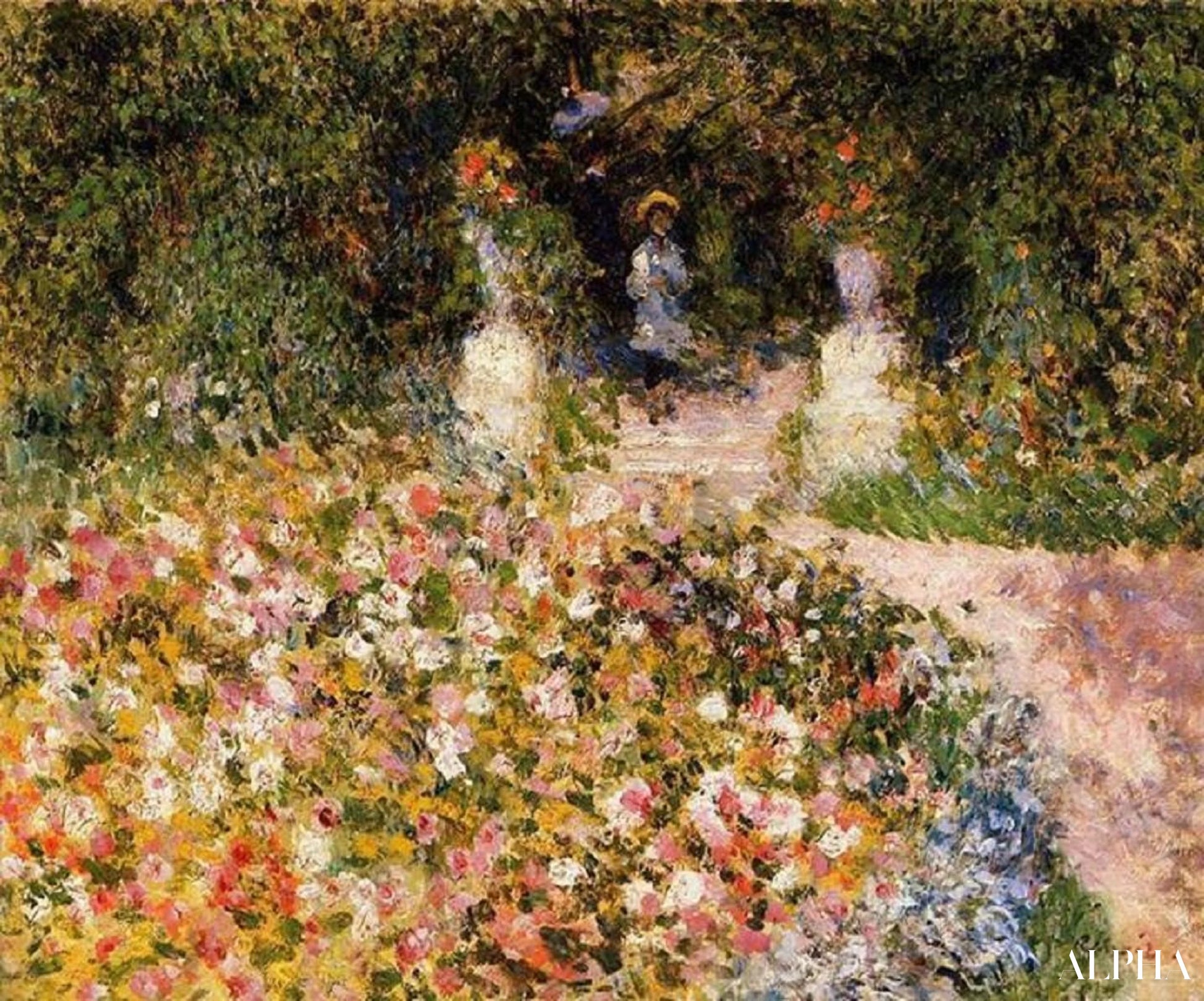 Le jardin - Pierre-Auguste Renoir - Reproductions de tableaux et peintures haut de gamme