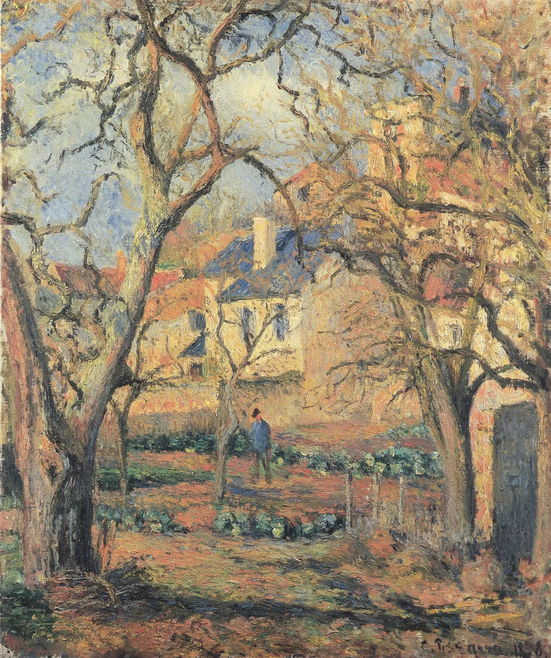 De Moestuin bij L'Hermitage - Camille Pissarro