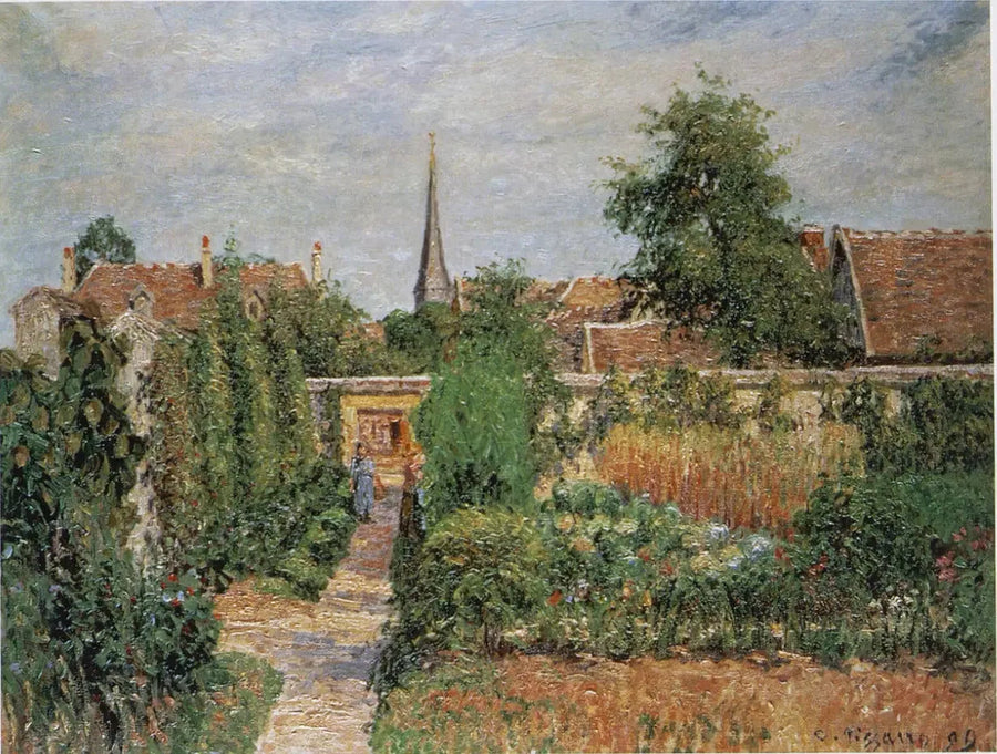 De Moestuin en de Toren van Eragny - Camille Pissarro