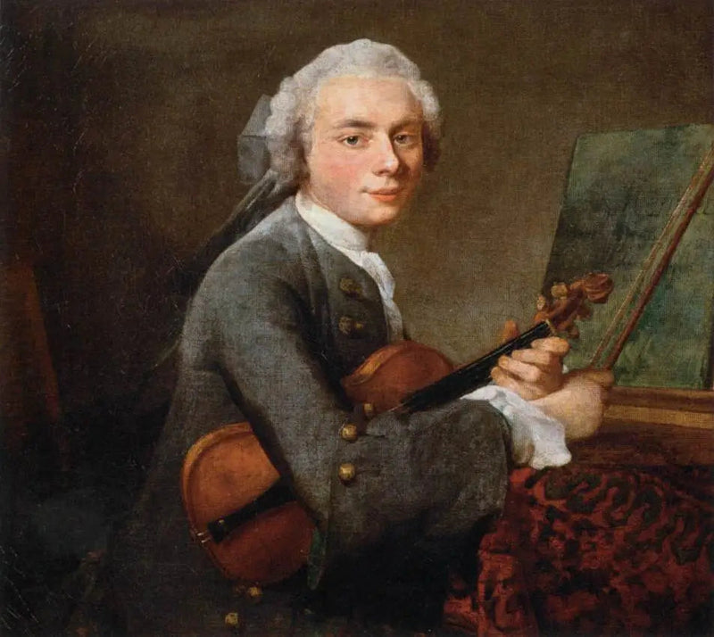 De jonge man met viool - Jean Simeón Chardin