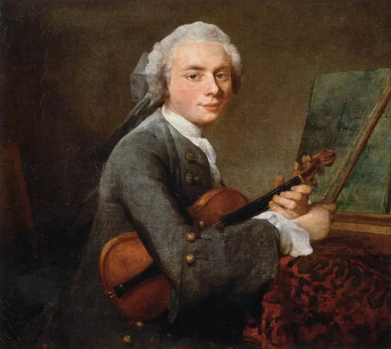 De jonge man met viool - Jean Simeón Chardin