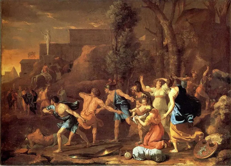 De jonge Pyrrhus gered - Nicolas Poussin