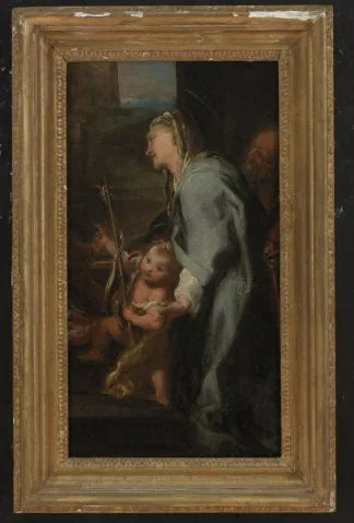 De jonge Sint-Johannes de Doper met Elisabeth en Zacharias - Federico Barroci