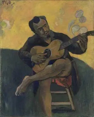 De Gitarist, Portret van Francisco Durrio - Paul Gauguin