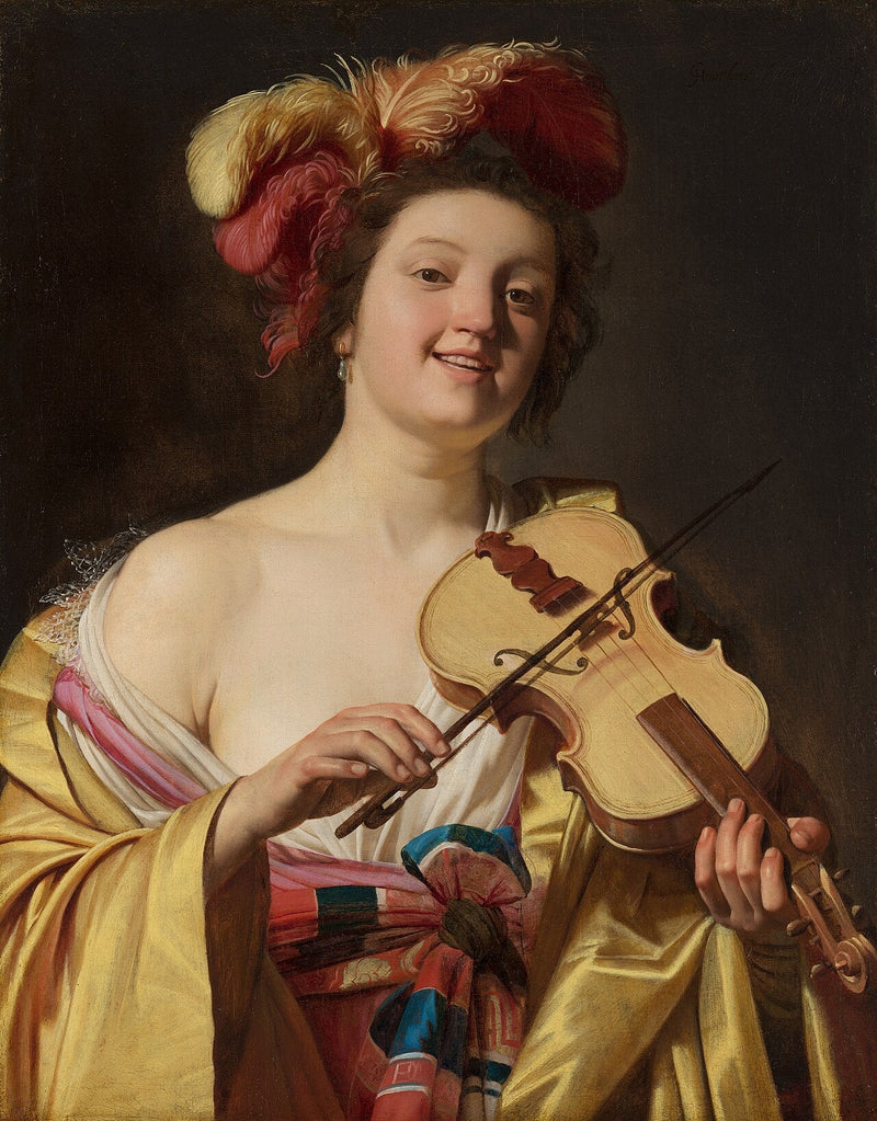 De violist - Gerrit van Honthorst