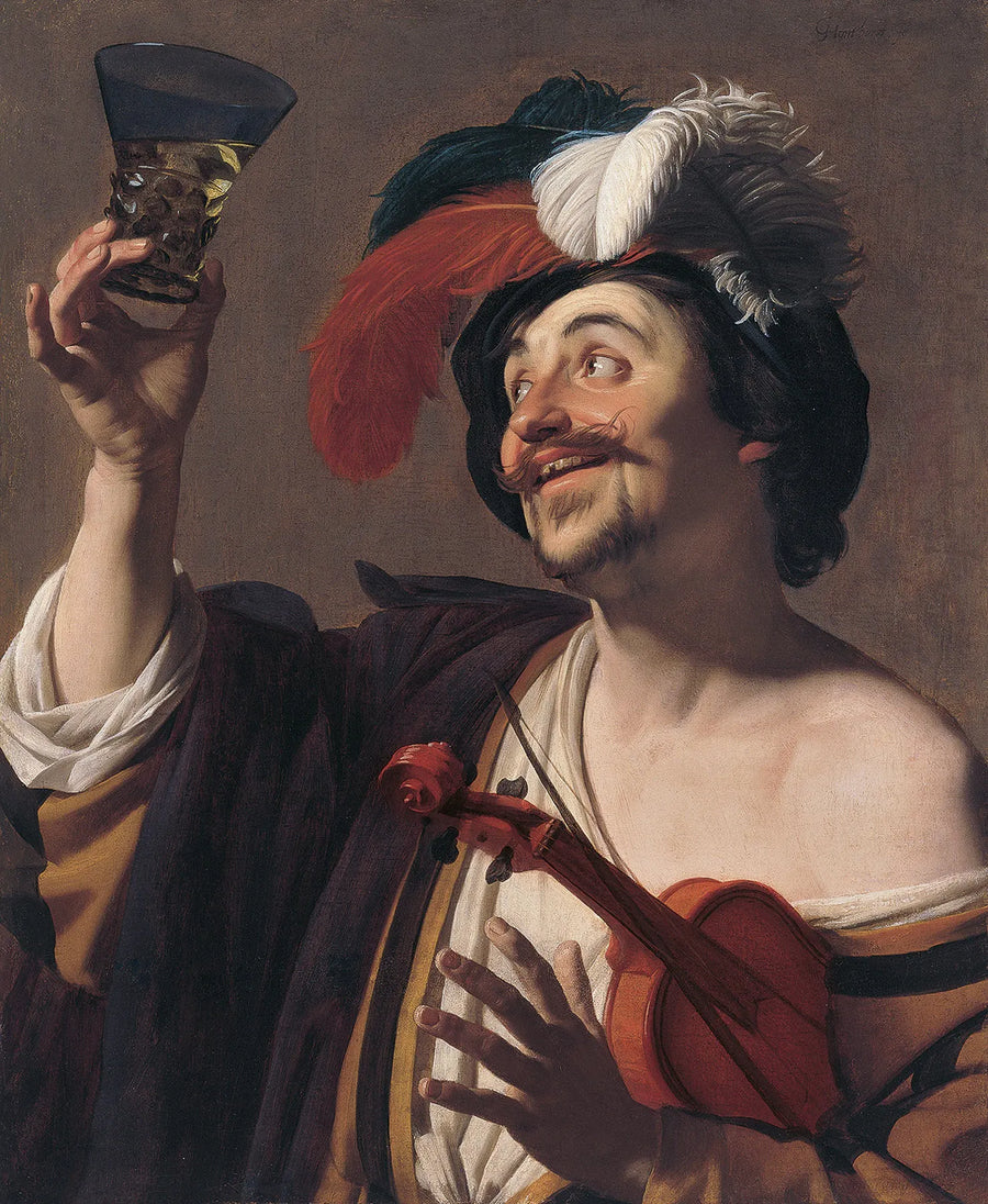 De vrolijke violist - Gerrit van Honthorst