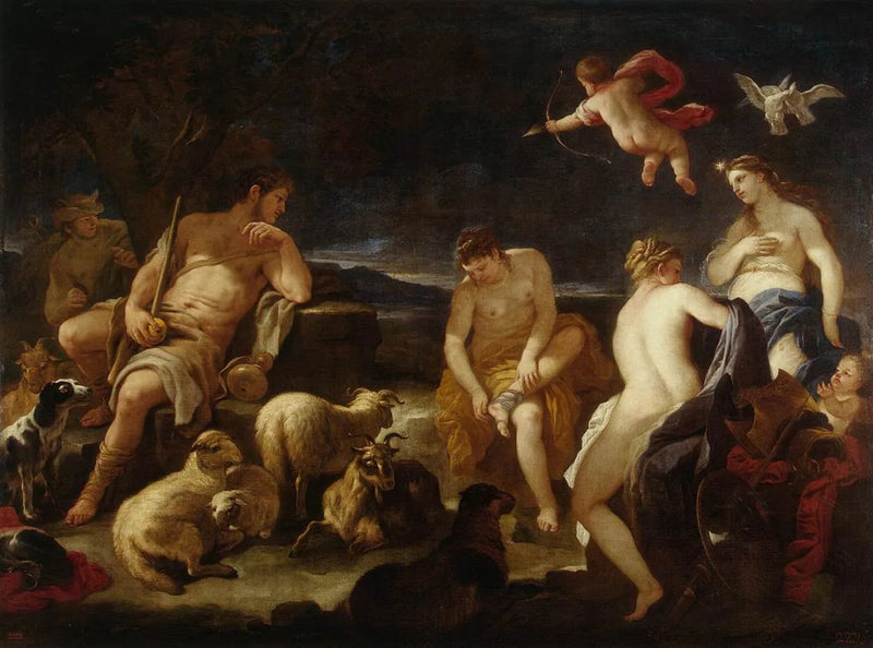 Het Oordeel van Paris - Luca Giordano